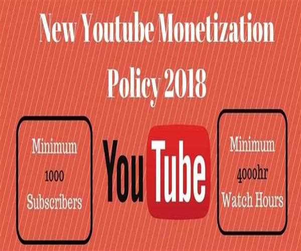 Youtube new monetization policy 2018.