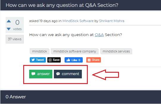 How can we share any answers at Q&A Section?