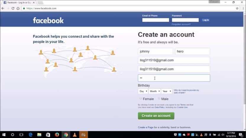 How to make a Facebook account?
