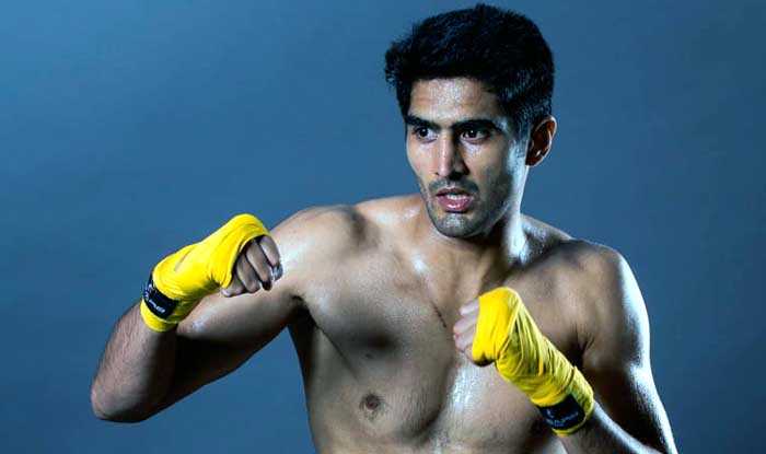 Who is the first Indian to score a Pro-Boxing hat-trick?