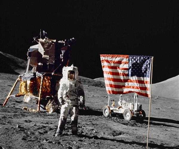 In what year did the United States land on the moon?