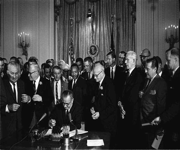 Who signed the civil rights act of 1964 into law?
