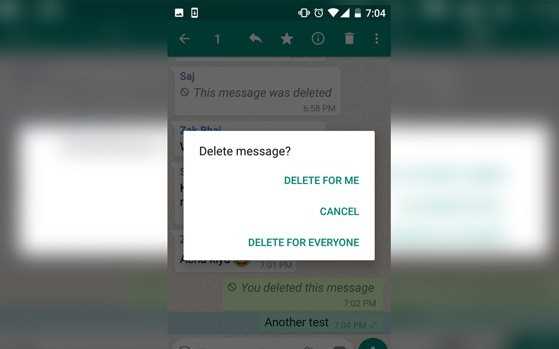 How to remove the sent photo from WhatsApp.com?