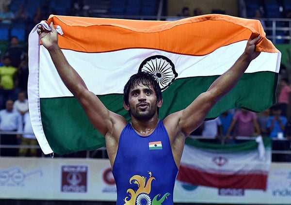 Bajrang Punia is related to which sports?