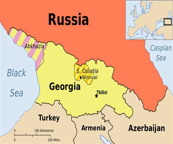 What country borders Russia and Georgia?
