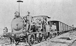 Which ran the first train from Bori Bunder to Thane in 1853?