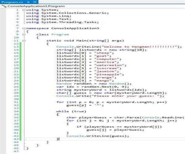 How to create a small game program in C# console application ?