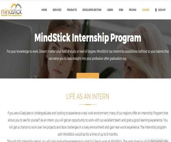 How can you apply for an Internship at MindStick?