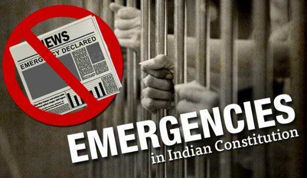 On which basis of financial crisis Emergency has been declared by the President of India?