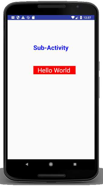 How do you pass the data to sub-activities android? Explain for example.