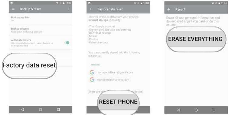 how to reset Android Phone?