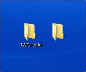 How can create a folder on the desktop without any name ?