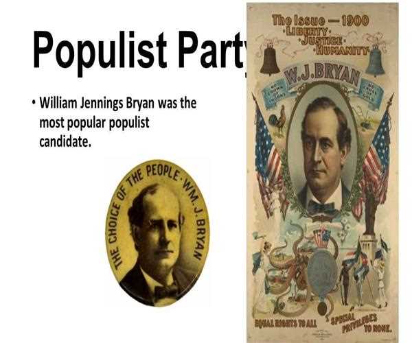 What was the main objective of the Populist Party of the 1890s ?