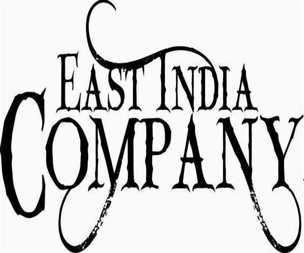 In the name of which Mughal emperors, the East India Company struck the first coins in India?