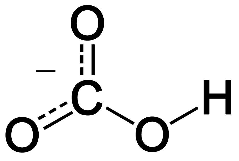 What is the chemical formula for hydrogen carbonate?
