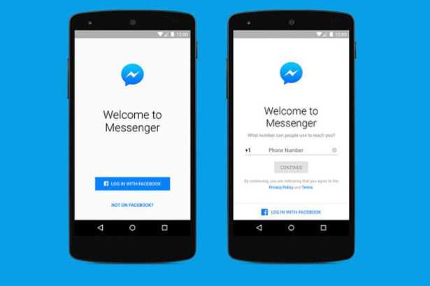 How can I use the Facebook Messenger without a phone number?