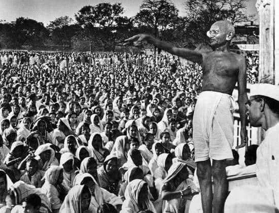 In which movement did Mahatma Gandhi make the first use of hunger Strike as a weapon?