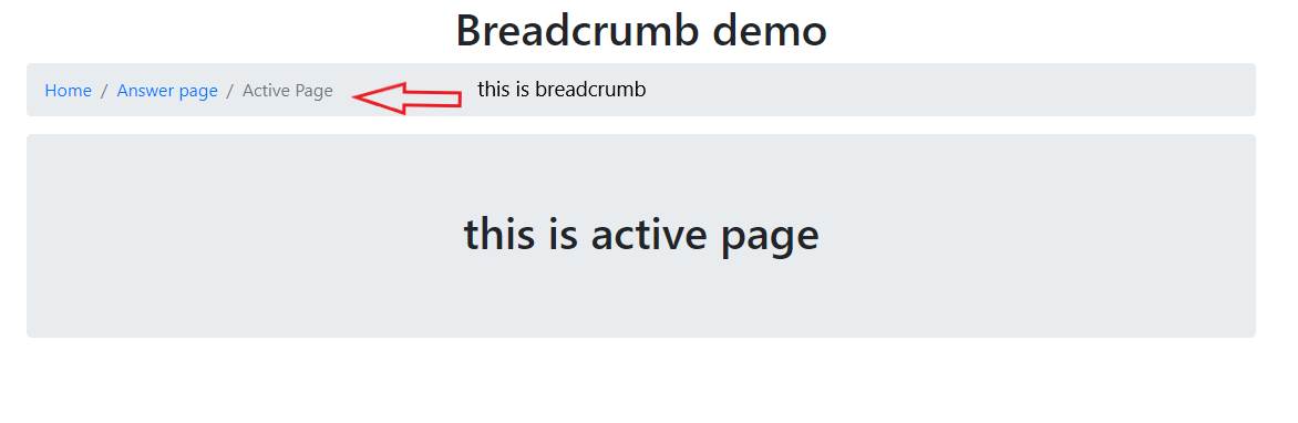 How to create a breadcrumb through Bootstrap?