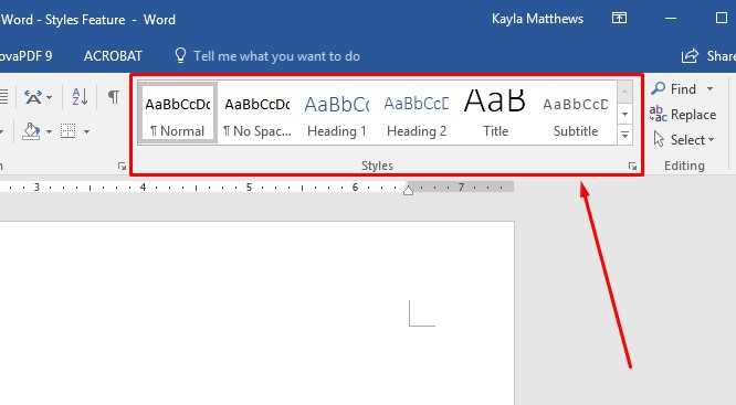 What is the Text-styling feature of MS word ?