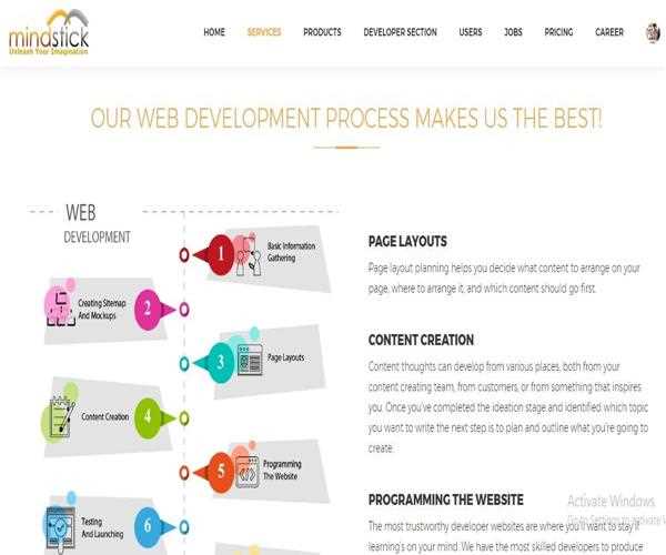 Does MindStick develops and maintain Web Development services?