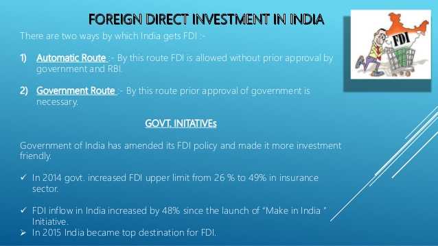 What is the FDI in India?