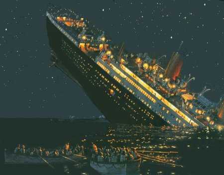 Where did the titanic sink?