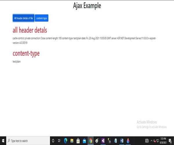 What is HeaderResponse in AJAX and how to get header information of the websites?