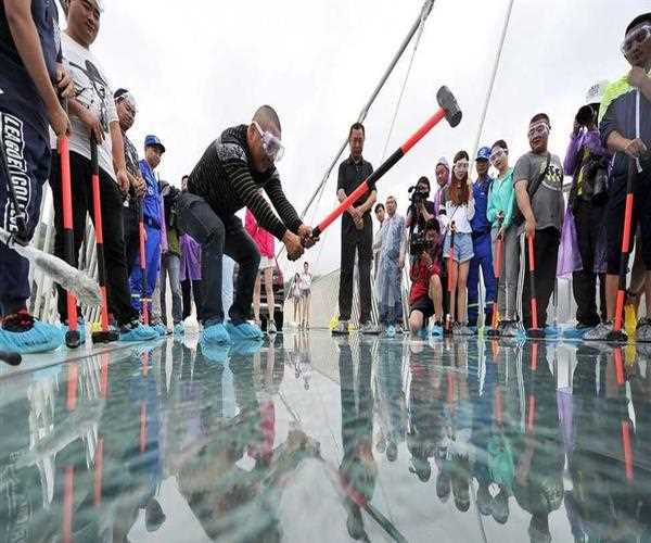 The world’s tallest and longest glass bridge has opened in which country?