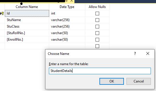 What is table in SQL Database and how to create a table in SQL Database?