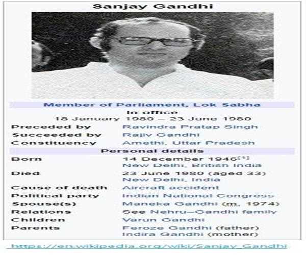 Was Sanjay Gandhi