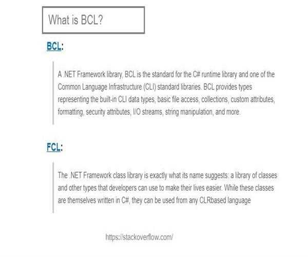 What is BCL?