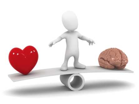 How would you differentiate between a voice is coming from heart or brain ?