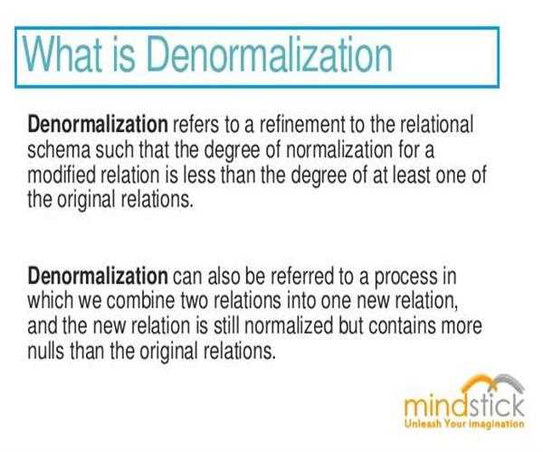 What is Denormalization? 