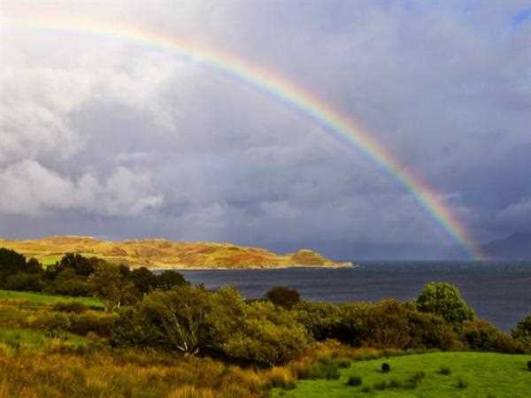Why do rainbows appear only after rainfall?