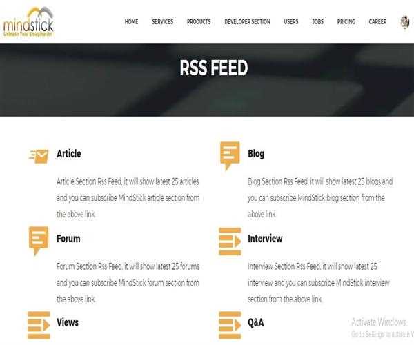 What do you understand by RSS Feed?