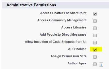 How do I enable API access in Salesforce?