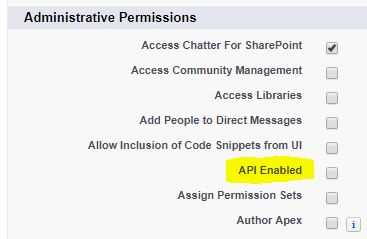 How do I enable API access in Salesforce?