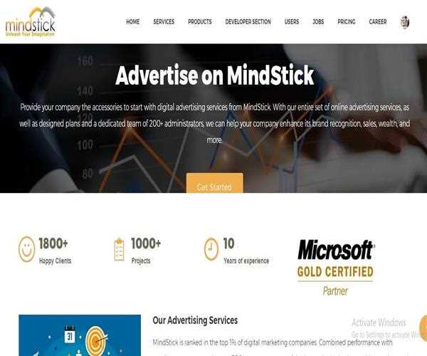 What is the role of Advertisement(Product/Business) at MindStick?