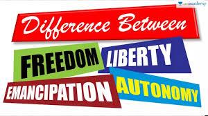 What is the difference between 'freedom' and 'liberty'?