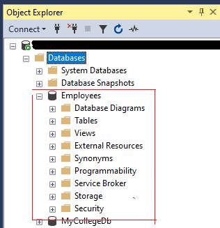 How to create a database in a Microsoft SQL server?