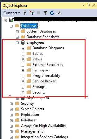 How to create a database in a Microsoft SQL server?