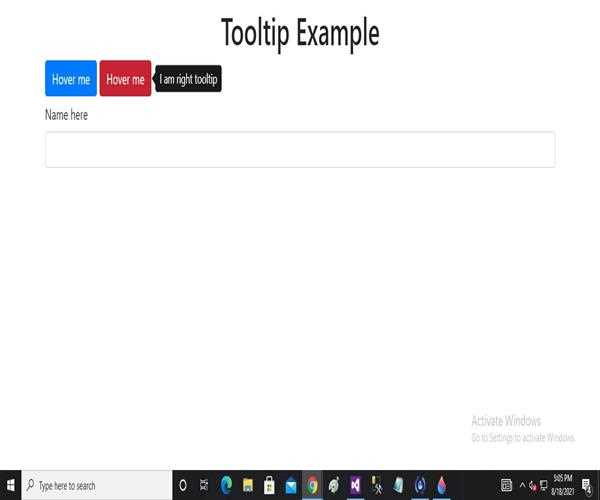 How to create a tooltip with Bootstrap library?
