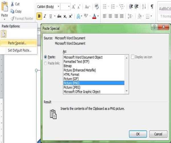Which feature of MS Word helps you to inserts the contents of the Clipboard as text without any formatting?