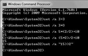 How to perform calculation ON CMD?