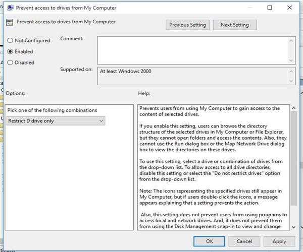 How to lock or prevent a particular drive(C, D, E…) in our PC without using any software?