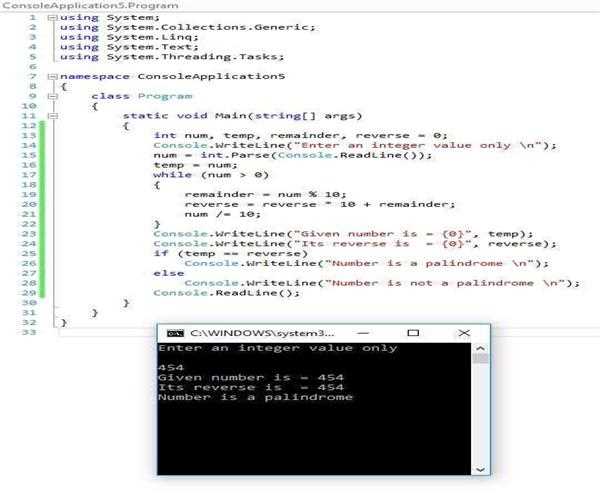 How can create a PalinDrome program in C# ? 